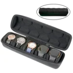Portable 5 Watch Position Zipper Display Storage Box Hard Case