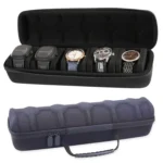 Portable 5 Watch Position Zipper Display Storage Box Hard Case - Image 4