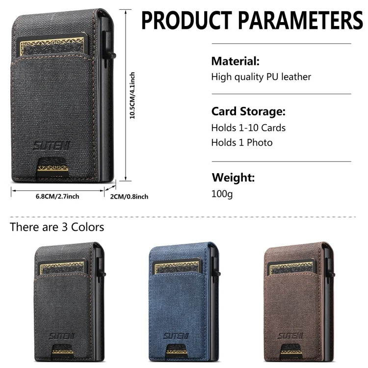 SYA002769301A_3.webp Suteni Denim Texture Key Press Automatically Pop Up Card Box - Image 5