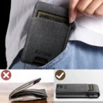 Suteni Denim Texture Key Press Automatically Pop Up Card Box - Image 6