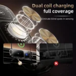 SD01 Car Air Vent Mount Dual Coil Rotating Phone Stand 15W Wireless Charger Phone Holder - Image 3
