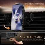 SD01 Car Air Vent Mount Dual Coil Rotating Phone Stand 15W Wireless Charger Phone Holder - Image 7