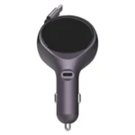 K1 With Retractable Cable Car Charger Type-C PD 20W Fast Charging Adapter