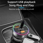 C9S QC3.0 PD 30W Charger FM Transmitter Multifunctional Bluetooth Car MP3 Player - Image 6