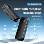 M18 Transmitter Receiver 2-in-1 Speaker Headphone Wireless Car Lapel Clip Bluetooth 5.4 Adapter - Image 2