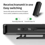 M18 Transmitter Receiver 2-in-1 Speaker Headphone Wireless Car Lapel Clip Bluetooth 5.4 Adapter - Image 6