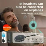 W11 Wireless Music Streaming Audio Adapter 2-in-1 Car Bluetooth 5.3 Transmitter Receiver - Image 2