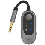 W10 Car Stereo Wireless Connection Audio Adapter 2 in 1 Car Bluetooth 5.3 Receiver Transmitter