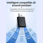 W12 AUX Adapter USB Dongle 2 In 1 Bluetooth 5.3 Car Audio Transmitter Receiver - Image 4