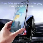 SD06 Car Air Vent Mount Anti Shake Automatic Clamping Wireless Charging Phone Stand - Image 4