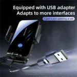 SD06 Car Air Vent Mount Anti Shake Automatic Clamping Wireless Charging Phone Stand - Image 7