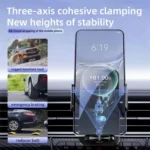 SD06 Car Air Vent Mount Anti Shake Automatic Clamping Wireless Charging Phone Stand - Image 8