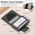 Suteni Denim Buckle Button Automatically Pops Out the Card Box - Image 6