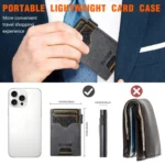 The Suteni denim double-sided card slot button automatically ejects the card box - Image 5