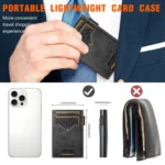 The Suteni denim double-sided card slot button automatically ejects the card box - Image 5