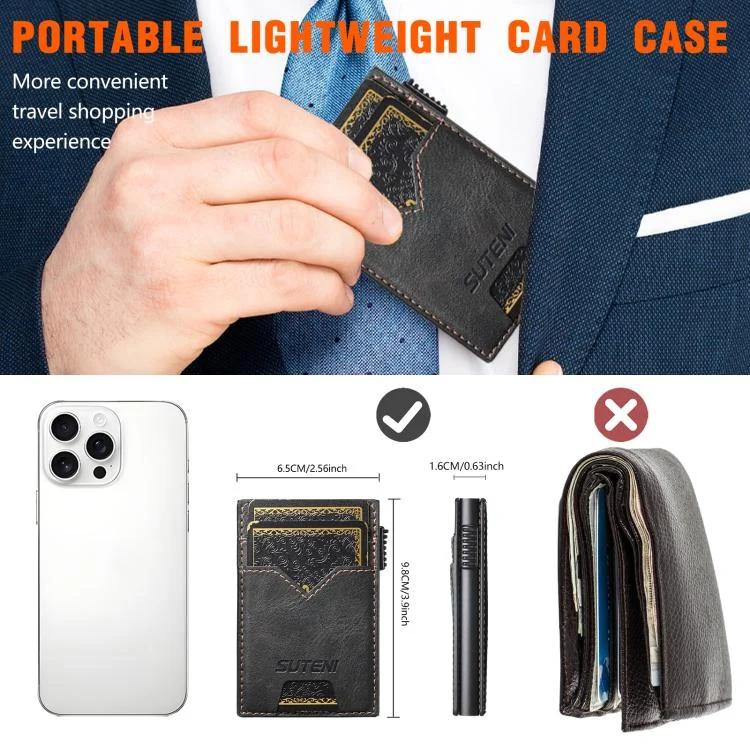 SYA002926301A_2.webp The Suteni denim double-sided card slot button automatically ejects the card box - Image 5