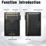 The Suteni carbon fiber pattern double-sided card insertion button automatically ejects the card box - Image 4