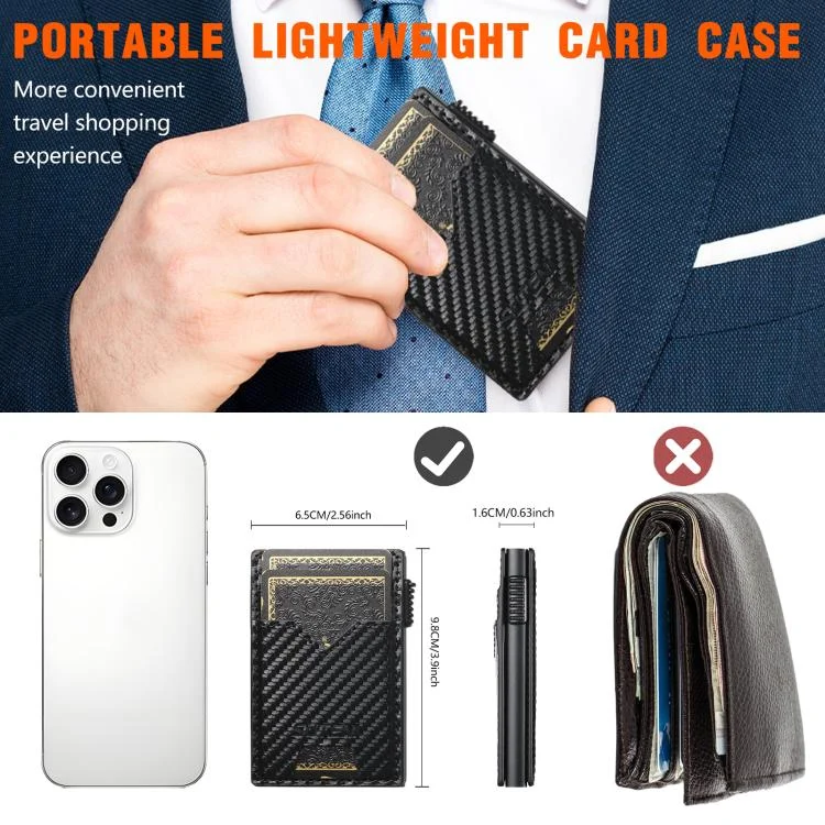 SYA002926401A_2.webp The Suteni carbon fiber pattern double-sided card insertion button automatically ejects the card box - Image 5