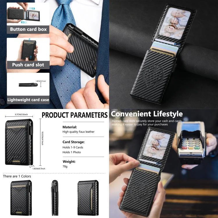 SYA0029265_B1.webp The Suteni carbon fiber pattern button automatically pops out the veneered printed card box - Image 2