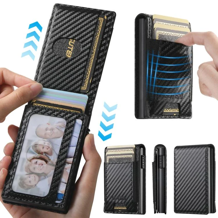 SYA002927301A_1.webp The Suteni carbon fiber pattern button automatically pops out the elastic band card box - Image 4