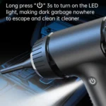 V16D 7 Nozzles 2 in 1 Car Vacuum Cleaner Powerful Suction Rechargeable Handheld Dust Blower - Image 8