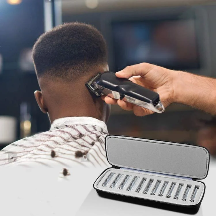 SYA0029640_4.webp Portable Hair Beauty Grooming Trimmer Replacement Blade Hard Storage Box with 12 Built-in Blade Storage Racks - Image 5