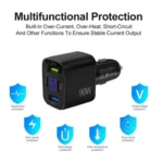 QC4.0 30W + PD3.0 30W LED Digital Display Car Charger - Image 3