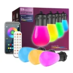 S14 RGBIC LED App and Voice Control Bluetooth Smart Outdoor String Lights 12M 20 Bulbs - Image 2