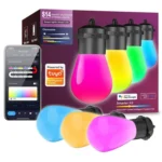 S14 IP65 Waterproof RGBIC WiFi BLE App Remote Control Smart WiFi String Lights 12M 20 Bulbs - Image 2