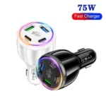 75W USB-C x 2 and USB x 2 Multi Port Car Charger - Image 2