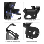 DS-MT3 Touchscreen Waterproof Anti-fog GPS Navigation Motorcycle Bike Phone Stand - Image 8