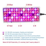 25W 75LEDs Full Spectrum Plant Lighting Fitolampy For Plants Flowers Seedling Cultivation Growing Lamps LED Grow Light AC85-265V - Image 2