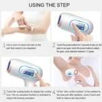 K_SKIN KD506A Epilator Household Freezing Photon Hair Removal Instrument 5 Levels of Light Intensity for Cheek Armpit Leg Back - Image 8