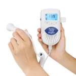 FD-100 Digital Fetal Doppler Ultrasound Sound Baby Heartbeat Detector Monitor LED Digital Prenatal Pocket Fetal Doppler Stethoscope (Blue) - Image 2