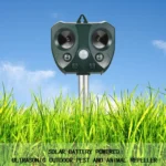 Outdoor Ultrasonic Solar Animal Repeller Pest Mouse Repeller Sensor Garden Bird Cat Dog Fox Repellent Keep Animals Away