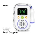 A100D  Digital Fetal Doppler Ultrasound Sound Baby Heartbeat Detector Monitor Rechargeable Prenatal Pocket Fetal Doppler Stethoscope - Image 3