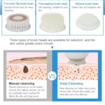 Duosi DY-103 USB Rechargeble Electric Facial Cleansing Brush Waterproof Face Deep Pore Cleaning Massager Exfoliator Oil Dirt Blackhead Remove - Image 12