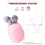 2 in 1 Electric Facial Cleansing Brush Waterproof face Skin Cleansing Massager Silicone Vibration Scrubber Pore Clear Blackhead Remover - Image 11