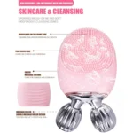 2 in 1 Electric Facial Cleansing Brush Waterproof face Skin Cleansing Massager Silicone Vibration Scrubber Pore Clear Blackhead Remover - Image 5