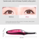 Duosi DY-102 Portable Pen Style Heated Long-Lasting Electric Ironing   Eyelash Curler USB Rechargeable Electric Heated Makeup   Curling Clip - Image 11