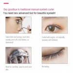 Duosi DY-102 Portable Pen Style Heated Long-Lasting Electric Ironing   Eyelash Curler USB Rechargeable Electric Heated Makeup   Curling Clip - Image 3