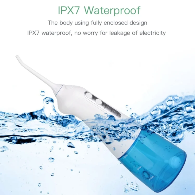 SYA009260_10.webp Wireless Water Floss Cleaner Portable 1400mAh USB-Rechargeable Water Flosser IPX7 Waterproof Oral Irrigator, Water Tank Capacity: 300ML - Image 11