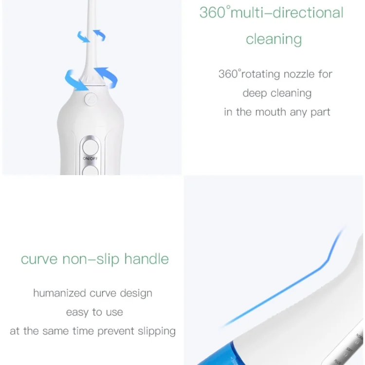 SYA009260_13.webp Wireless Water Floss Cleaner Portable 1400mAh USB-Rechargeable Water Flosser IPX7 Waterproof Oral Irrigator, Water Tank Capacity: 300ML - Image 14