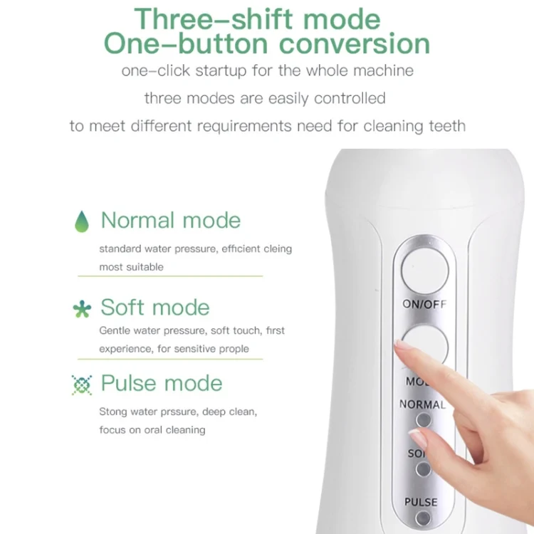 SYA009260_4.webp Wireless Water Floss Cleaner Portable 1400mAh USB-Rechargeable Water Flosser IPX7 Waterproof Oral Irrigator, Water Tank Capacity: 300ML - Image 5
