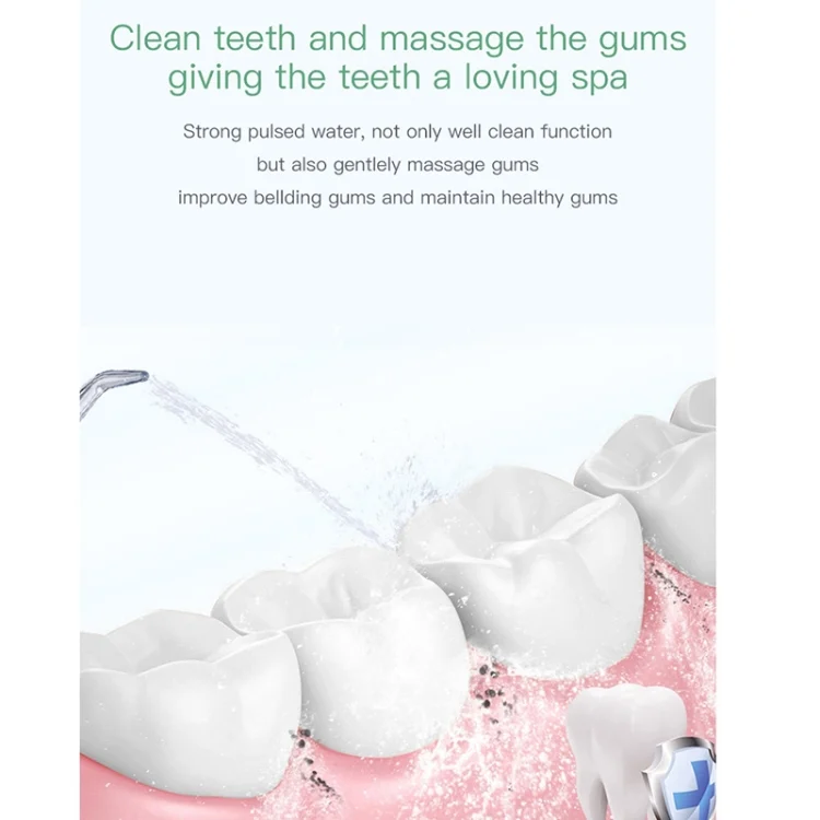 SYA009260_5.webp Wireless Water Floss Cleaner Portable 1400mAh USB-Rechargeable Water Flosser IPX7 Waterproof Oral Irrigator, Water Tank Capacity: 300ML - Image 6