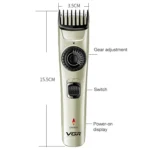 VGR V-031 5W USB Multi-size Controllable Self Trimming Hair Clipper - Image 5