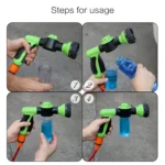 Professional Portable Multifunction Auto Foam Car Washer 3 Grade High Pressure Water Gun Cleaning Washing Foam Nozzle - Image 7