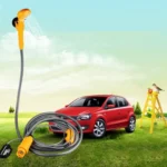 12V Portable Electric Car Plug Outdoor Camper Caravan Van Camping Travel Shower - Image 2