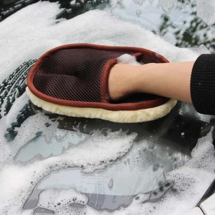 Car Styling Wool Soft Car Washing Gloves Cleaning Brush Motorcycle Washer Care Products