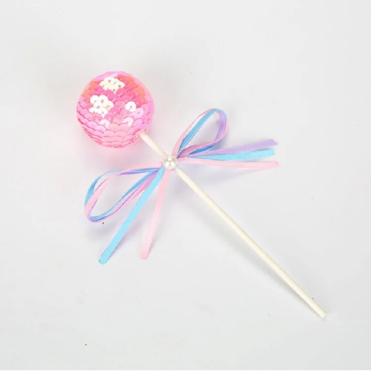 TBD0101305201A_1.webp Ribbon Bow Sequin Ball Cake Party Dessert Inserted Card - Image 2